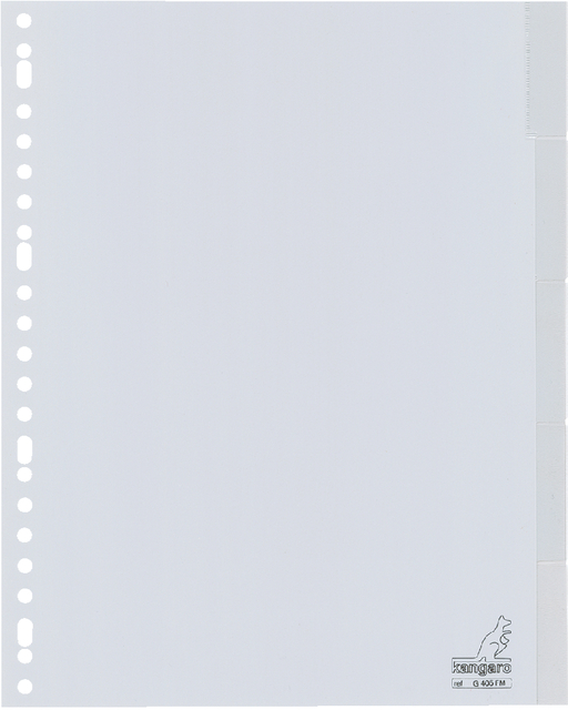 Tabbladen Kangaro 23-gaats G405FM 5-delig + venster grijs PP