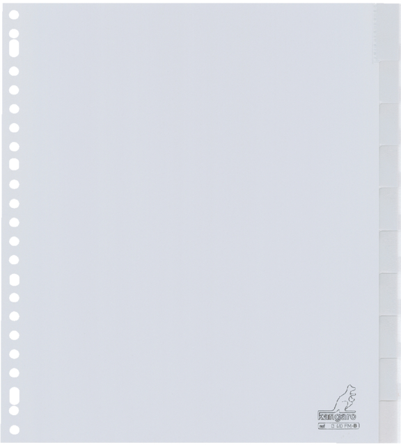 Intercalaire Kangaro G410FM-B A4 23 perforations 10 onglets + fenêtre Large