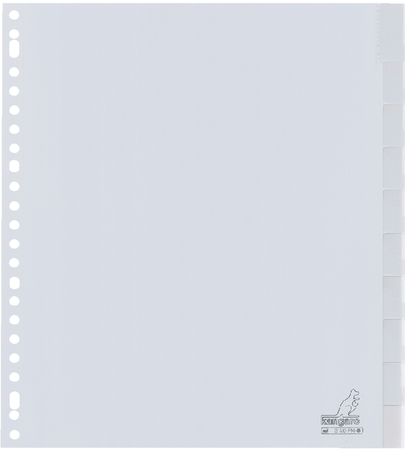 Intercalaire Kangaro G410FM-B A4 23 perforations 10 onglets + fenêtre Large