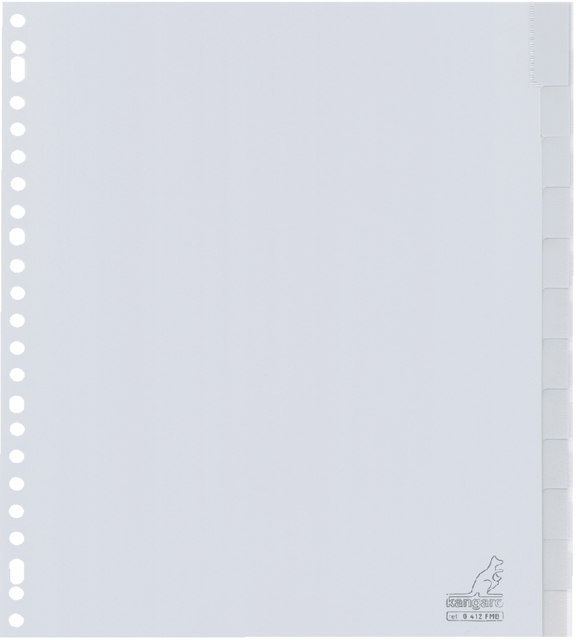 Intercalaire Kangaro G412FM-B A4 23 perforations 12 onglets + fenêtre Large
