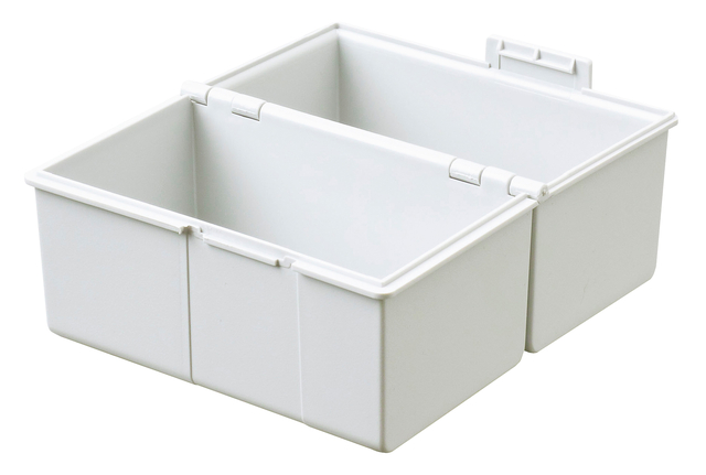 Boîte à fiches Han large A7 plastique gris clair
