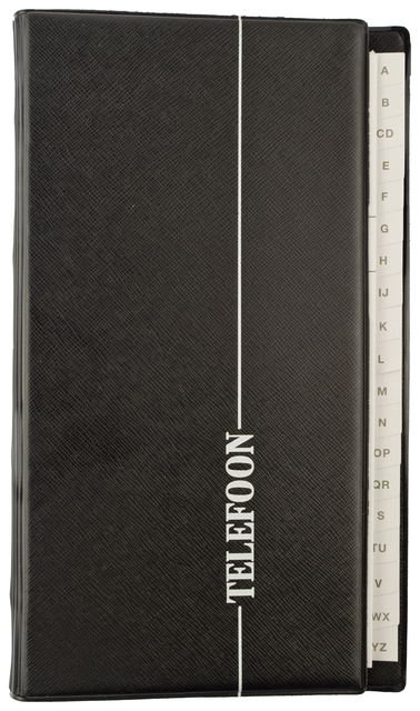 Telefoonalbum Kangaro 215x130mm A-Z 4-rings zwart