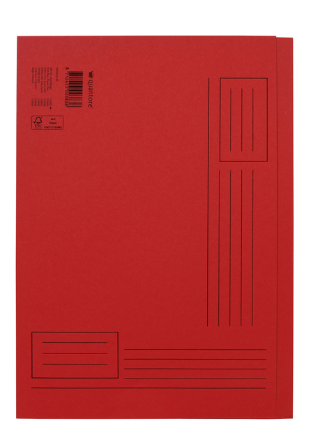 Chemise Quantore A4 bord décalé 250g rouge