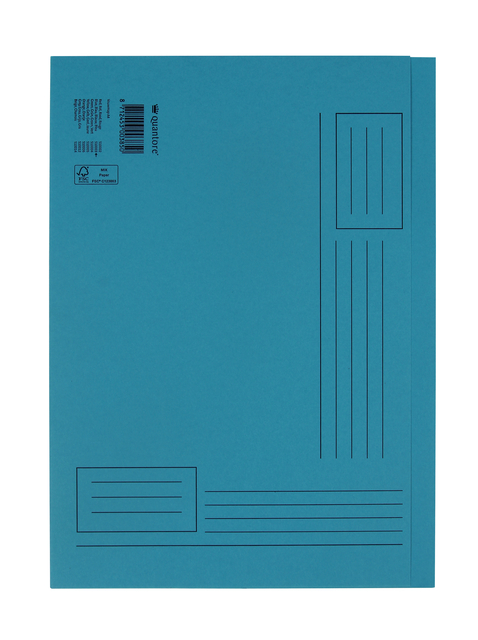 Chemise Quantore A4 bord décalé 250g bleu