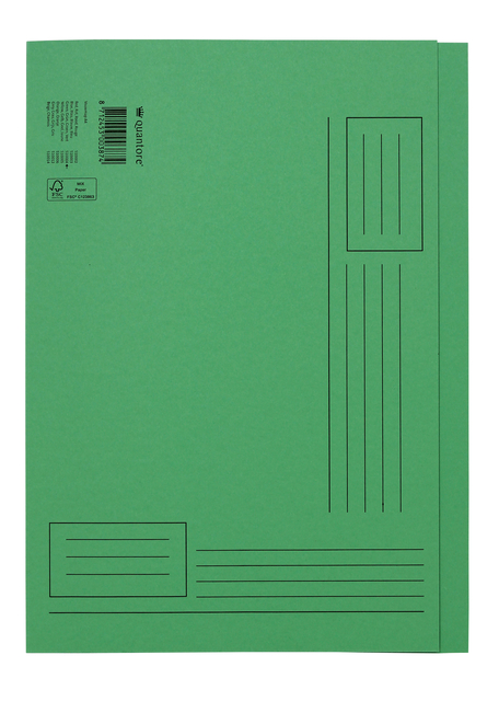 Chemise Quantore A4 bord décalé 250g vert