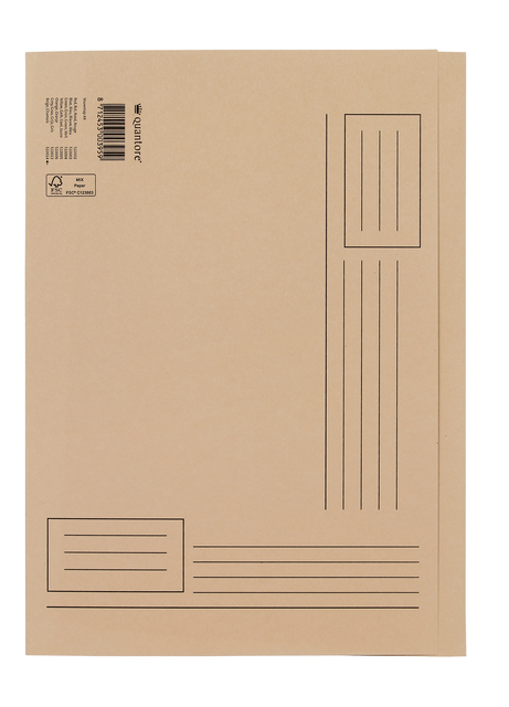 Chemise Quantore A4 bord décalé 250g beige