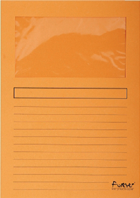 Pochette modèle L Exacompta Forever + fenêtre 120g orange 100 pièces