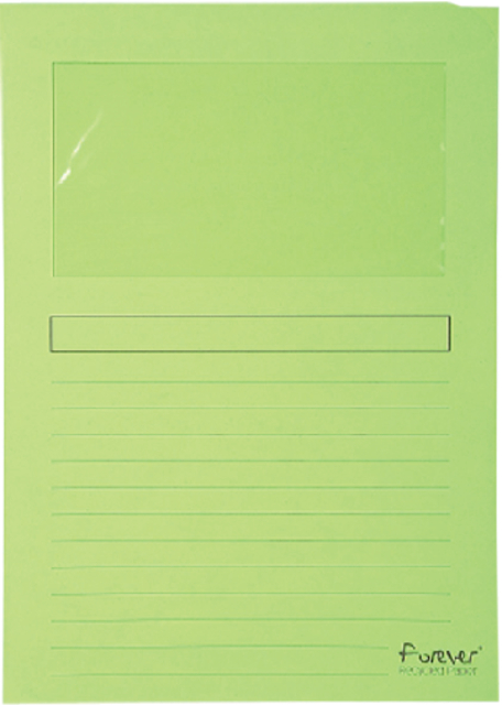 Pochette modèle L Exacompta Forever + fenêtre 120g vert clair 100 pièces
