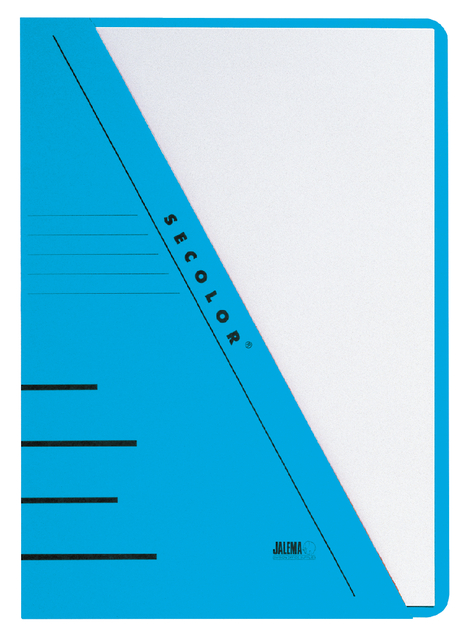 Chemise triangulaire Djois Secolor A4 recyclé 250g bleu 10 pièces