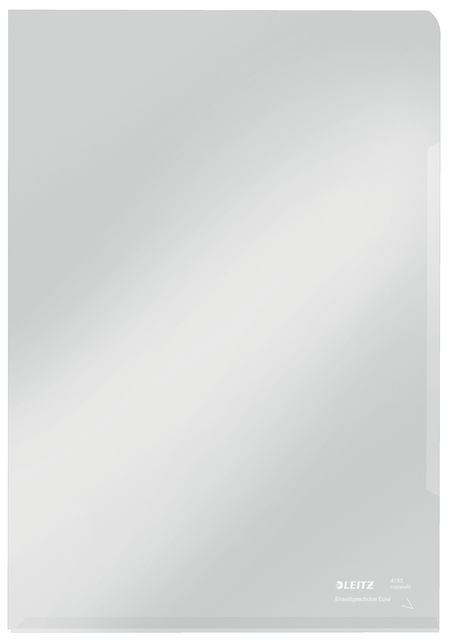 Insteekmap L-model Leitz Premium copy safe 0.15mm PVC A4 transparant 100 stuks