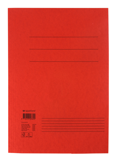 Dossiermap Quantore folio 250gr rood