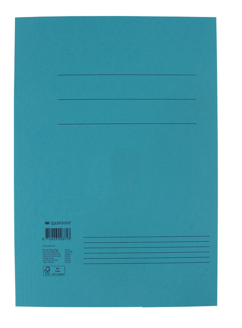 Dossiermap Quantore folio 250gr blauw
