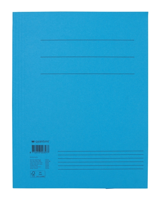 Dossiermap Quantore A4 250gr blauw
