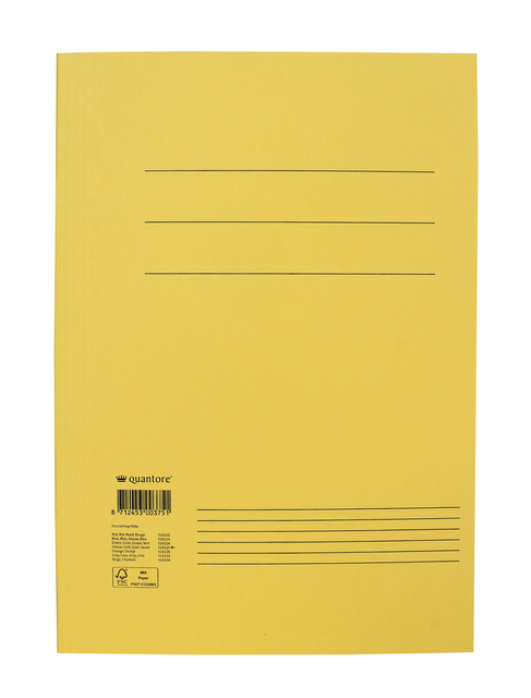 Dossiermap Quantore folio 300gr geel