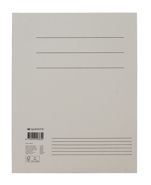 Chemise à rabats Quantore A4 250g gris