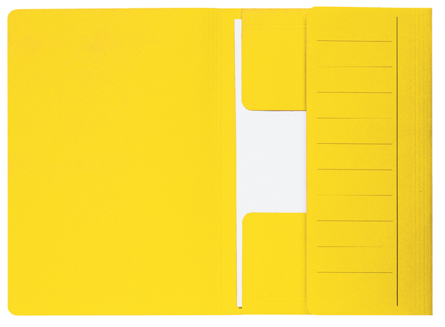 Chemise Djois Secolor Mammouth folio 3 rabats 250g recyclé jaune 10 pièces