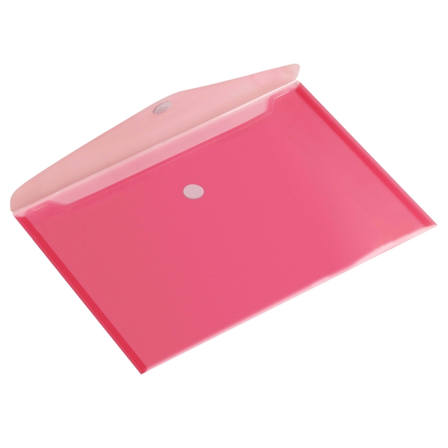 Pochette enveloppe Europel A4 paysage 335x240mm PP transparent rouge