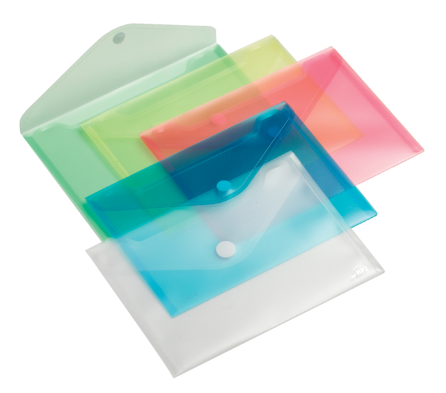 Pochette enveloppe Europel A5 paysage 250x180mm PP transparent blanc