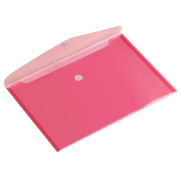 Pochette enveloppe Europel A5 paysage 250x180mm PP transparent rouge