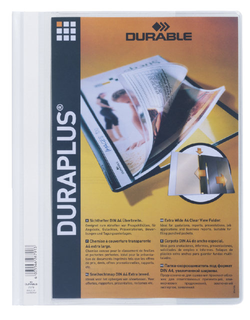 Snelhechtmap Durable Duraplus A4 wit