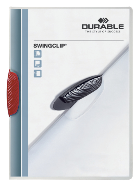 Klemmap Durable Swingclip 30 vellen rood