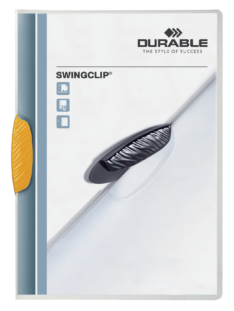 Chemise à clip Durable Swingclip 30 feuilles jaune