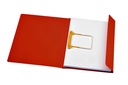 Clipmap Secolor A4 100% gerecycled karton 250gr rood verpakt per 50 stuks