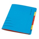 Sorteermap Secolor sixtab 6 tabbladen 100% gerecycled karton 250 gr blauw