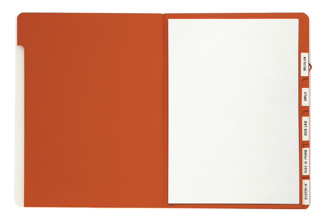 Sorteermap Djois personaliseerbaar A4 6 tabbladen rood