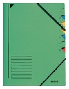 Trieur Leitz 7 intercalaires carton vert
