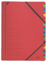 Trieur Leitz 12 intercalaires rouge