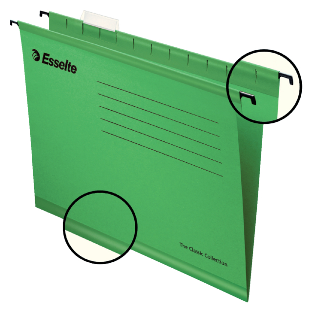 Hangmap Esselte Classic folio V-bodem groen