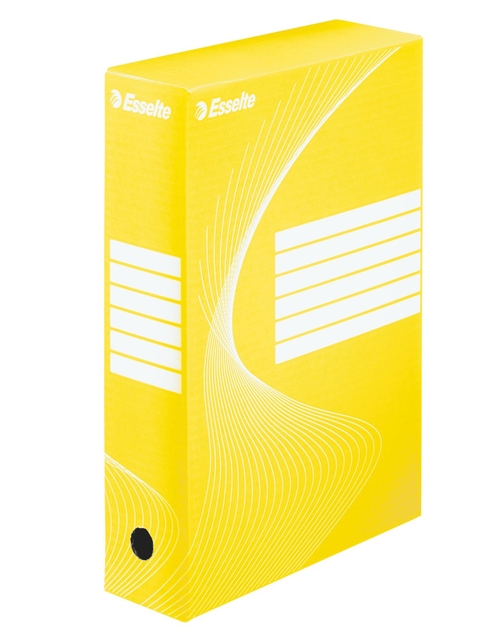 Boîte à archives Esselte Boxycolor 80mm 352x250mm jaune