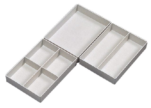 Bac de classement Djois semi-haut 30x122x168mm 1 compartiment gris