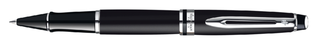 Rollerpen Waterman Expert black lacquer CT fijn