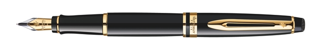 Stylo plume Waterman Expert Noir Laqué GT Medium