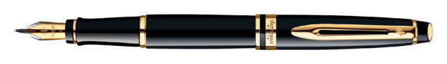 Stylo plume Waterman Expert Noir Laqué GT Medium