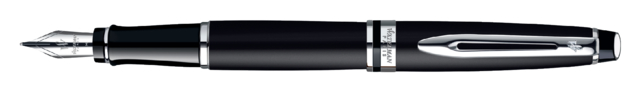 Stylo plume Waterman Expert Noir Laqué CT Medium