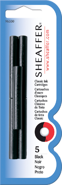 Cartouche d’encre Sheaffer Skrip Classic noir blister 5 pièces