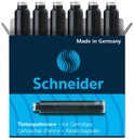 Cartouche d’encre Schneider DIN noir boîte 6 pièces