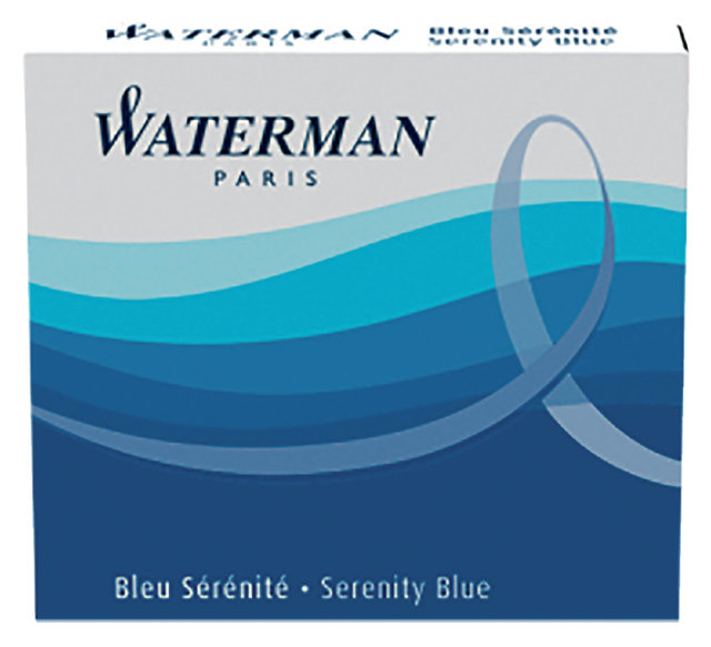 Inktpatroon Waterman nr 23 lang blauw pak à 8 stuks