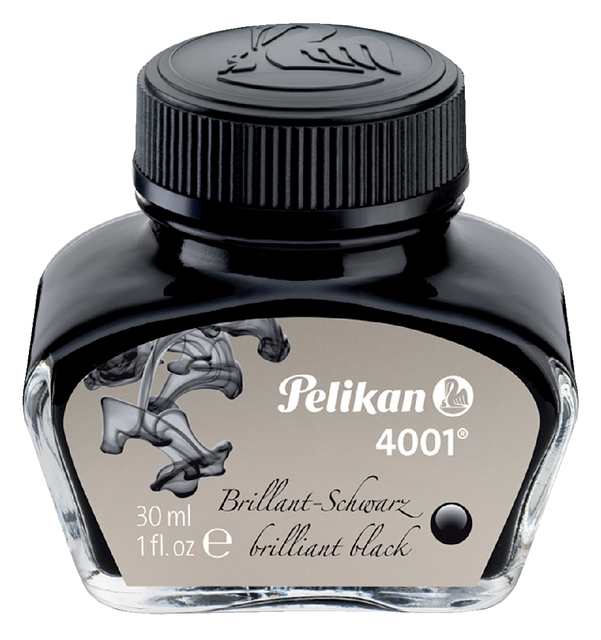 Encre pour stylo plume Pelikan 4001 30ml noir brillant