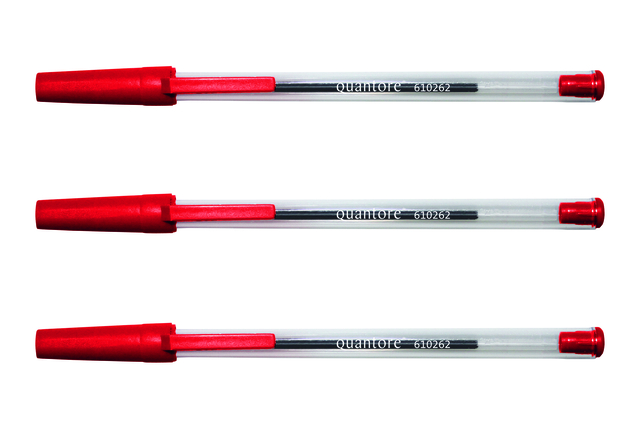 Stylo bille Quantore Stick Medium rouge