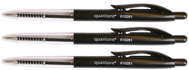 Stylo bille Quantore rétractable Medium noir