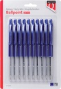 Stylo bille Quantore rétractable bleu 10 pièces