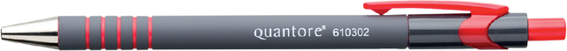 Stylo bille Grip Caoutchouc Quantore rétractable Medium rouge