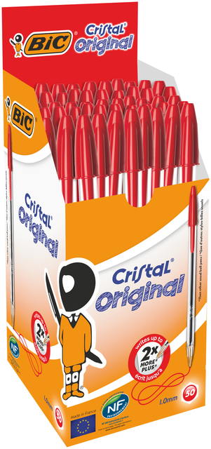 Stylo bille BIC Cristal Medium rouge