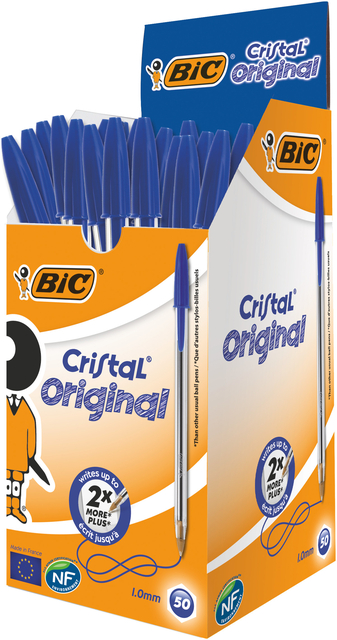 Stylo bille BIC Cristal Medium bleu