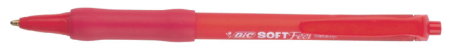 Stylo bille BIC Soft Feel Clic Grip Medium rouge