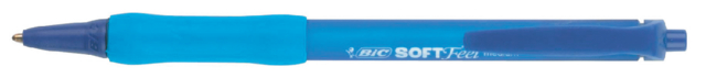 Balpen Bic soft feel grip clic medium blauw